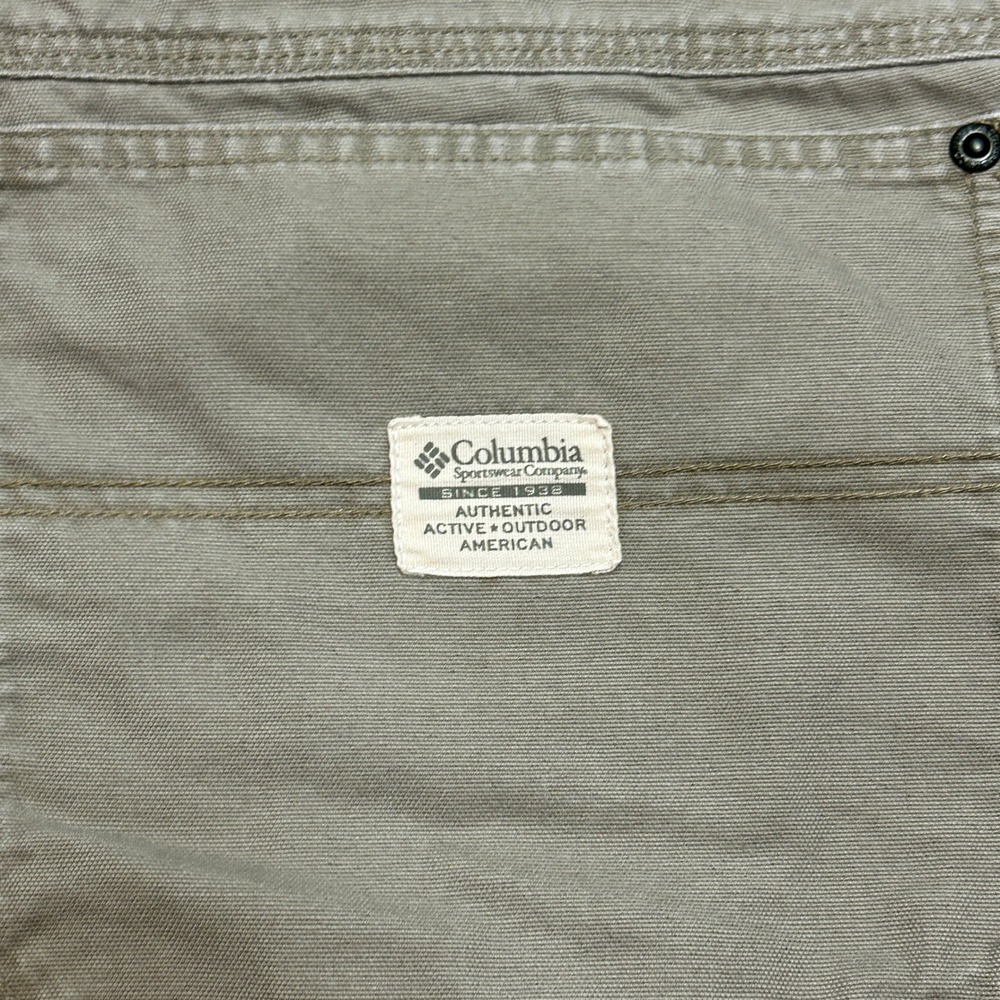 Columbia Mens Carpenter Cargo Shorts Utility Workwear 40 Khaki Grey - Picture 9 of 9